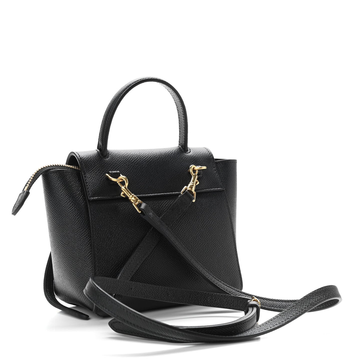Grained Calfskin Pico Belt Bag Black