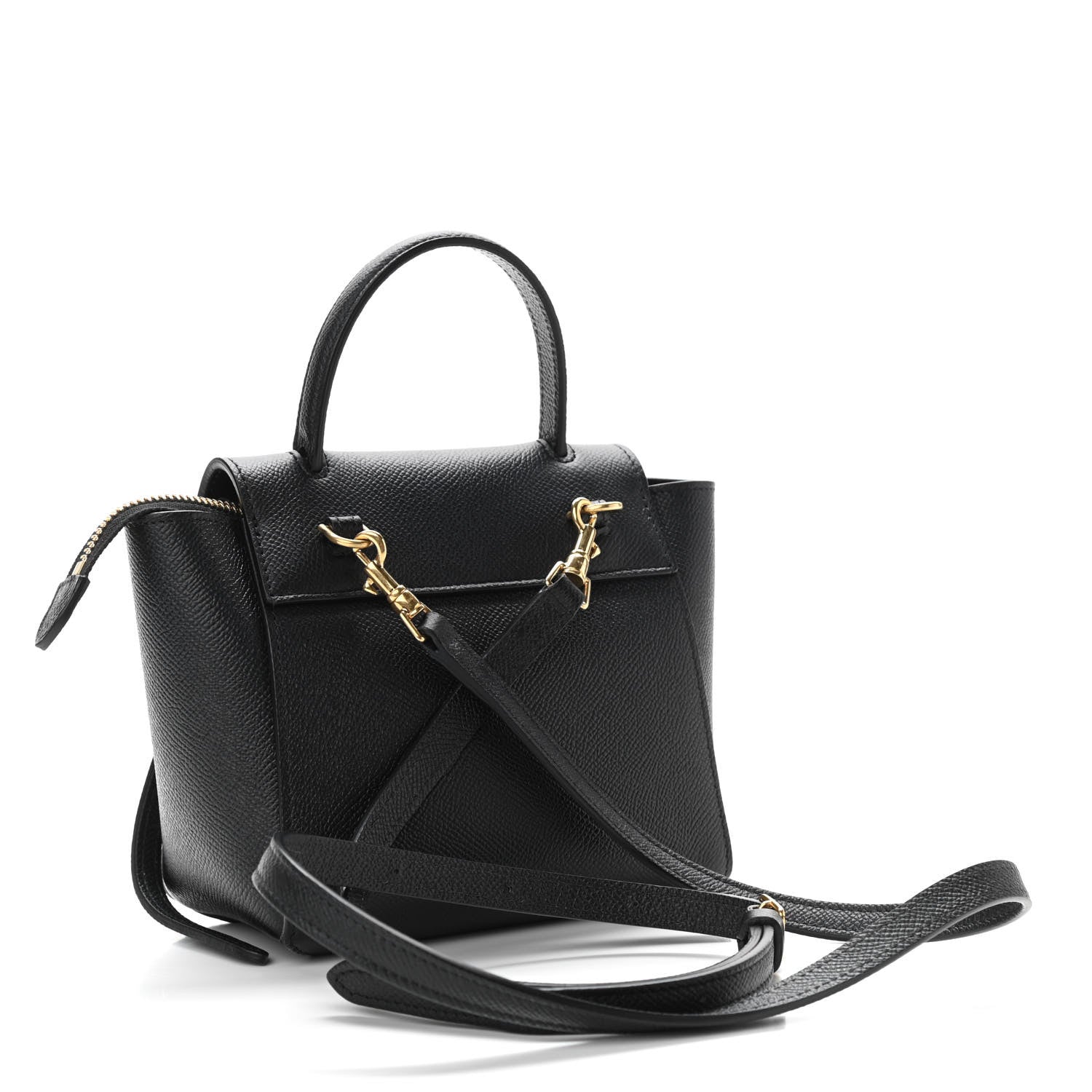 Celine Grained Calfskin Pico Belt Bag Black 3 of 9