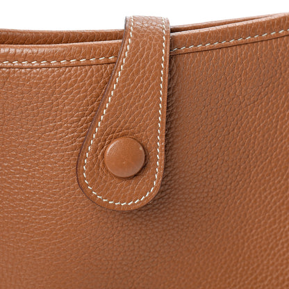Hermes Taurillon Clemence Evelyne PM Gold 12 of 13
