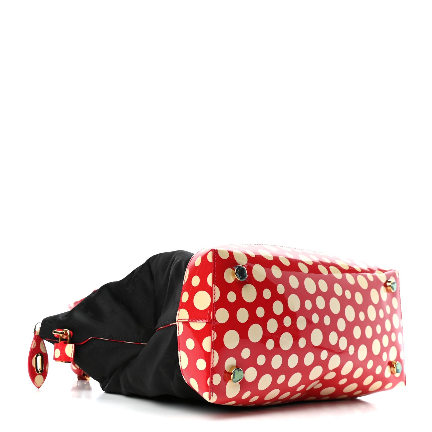 Nylon Monogram Kusama Infinity Dots Vertical Lockit Black Red