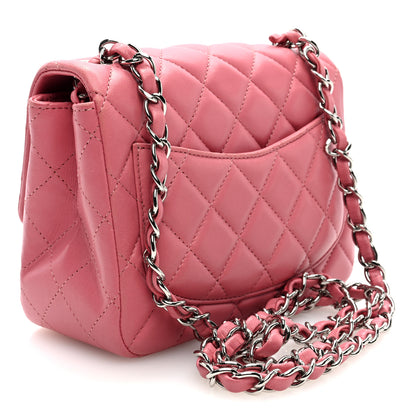 Chanel Lambskin Quilted Mini Square Flap Pink 3 of 10