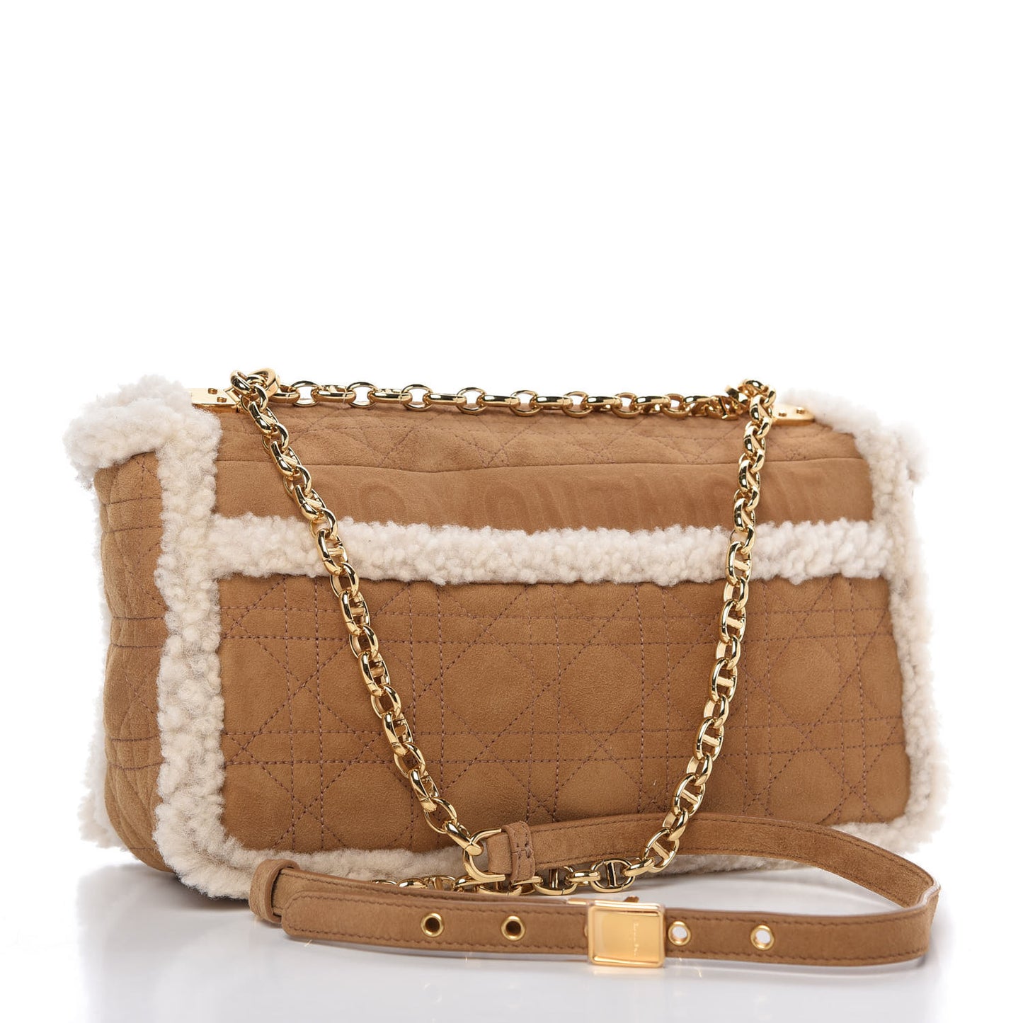 Shearling Cannage Large Caro Bag Camel