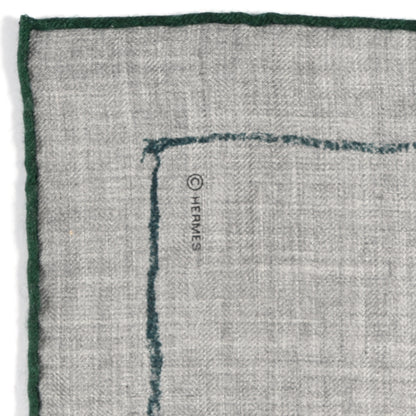 Hermes Cashmere Silk Pirouette au Galop Shawl 140 Gris Chine Prune Vert 2 of 5