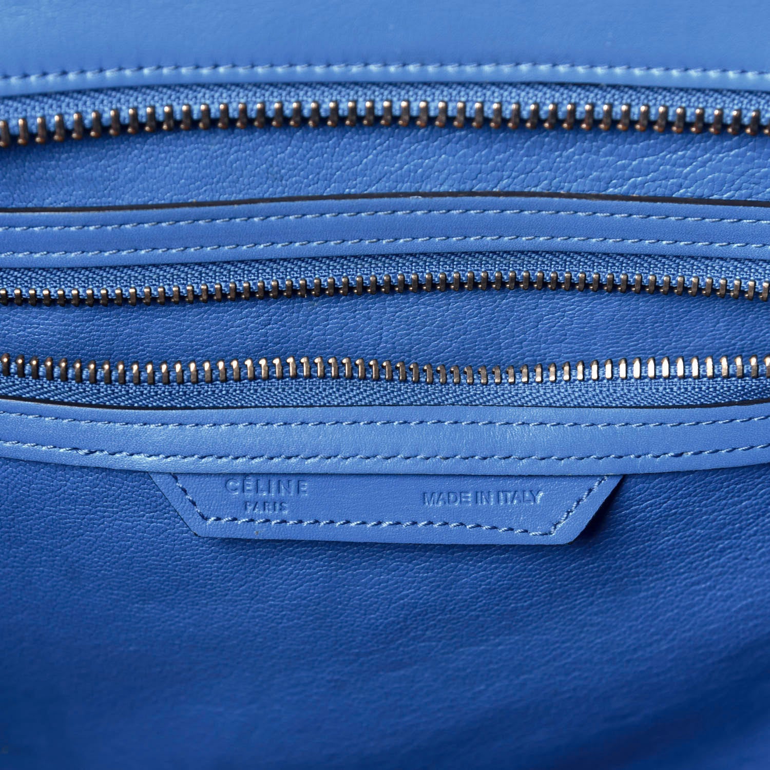 Celine Smooth Calfskin Mini Luggage Electric Blue 6 of 9
