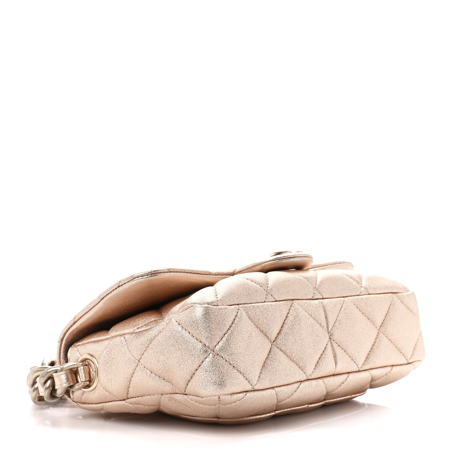 Chanel Metallic Lambskin Lacquered Quilted Small Flap Gold 4 of 11