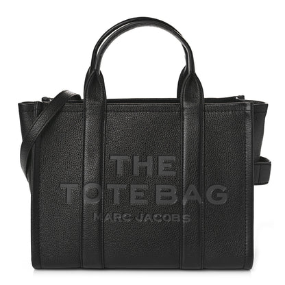 Marc Jacobs Grained Calfskin Medium The Tote Bag Black 1 of 8