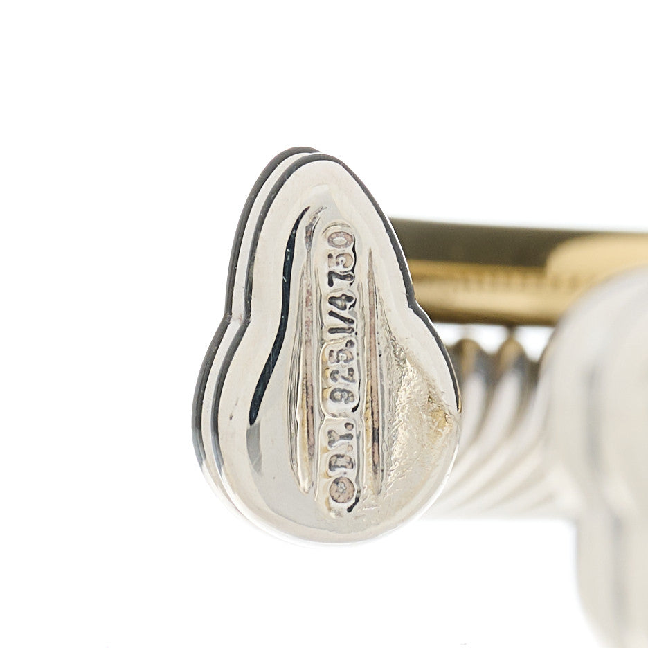 David Yurman Sterling Silver 18K Yellow Gold 5mm Crossover Cuff Bracelet 3 of 3