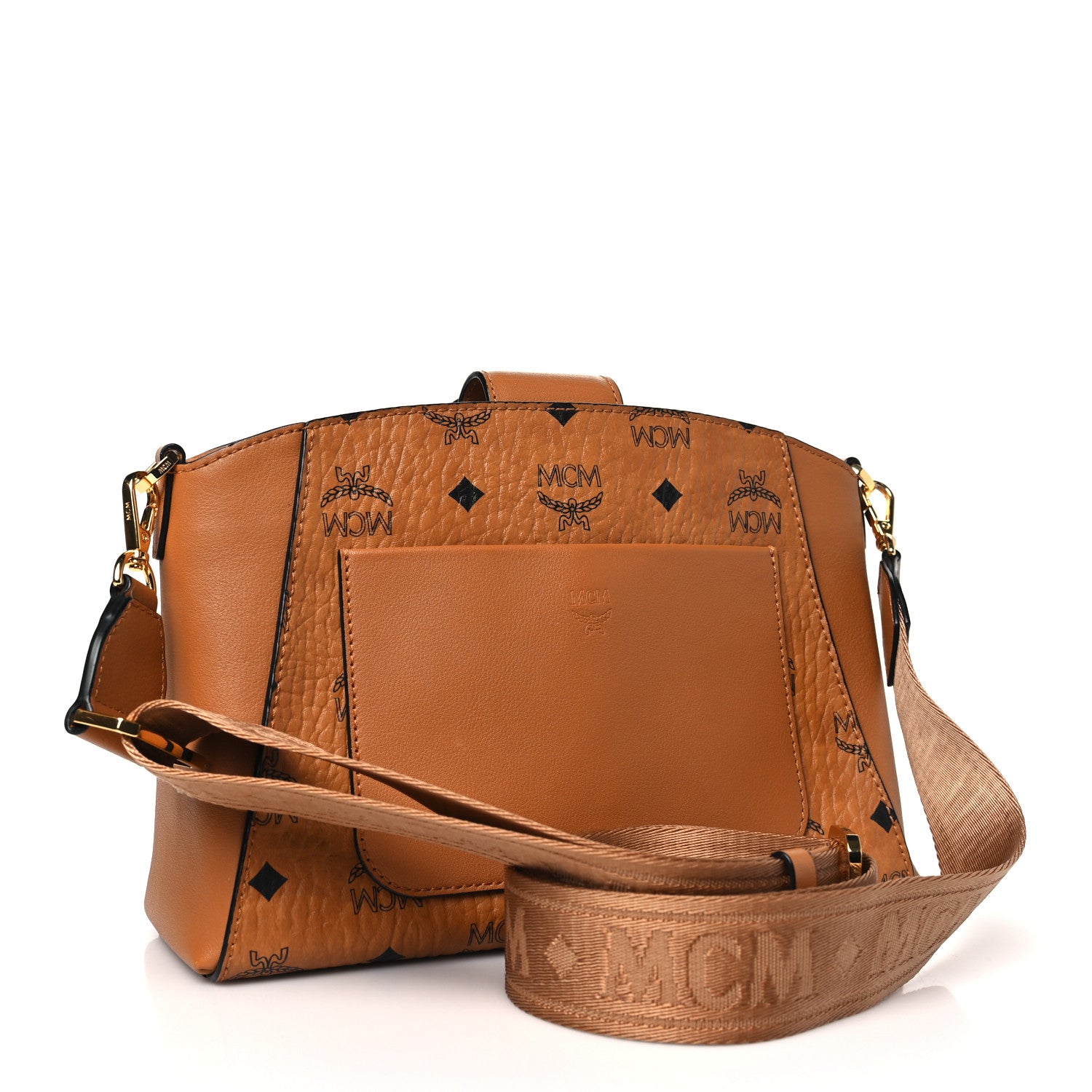 MCM Visetos Small Essential Crossbody Bag Cognac 2 of 10
