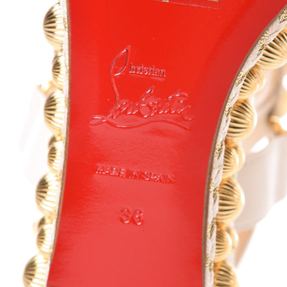 Christian Louboutin Shiny Nappa Rondaclou 60 Platform Sandals 36 Latte 6 of 9