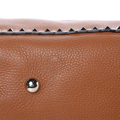 Valentino Garavani Pebbled Calfskin Medium Rockstud Tote Light Cuir 10 of 10