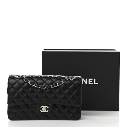Chanel Lambskin Quilted Medium Double Flap Black 15 of 15