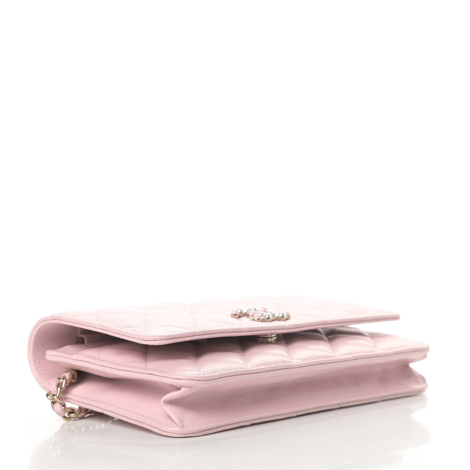 Chanel Caviar Quilted Coco Candy Wallet On Chain WOC Light Pink 4 of 12