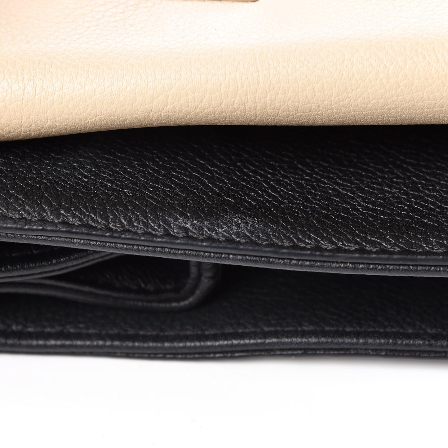 Soft Calfskin Lockme II Top Handle Vanille Black
