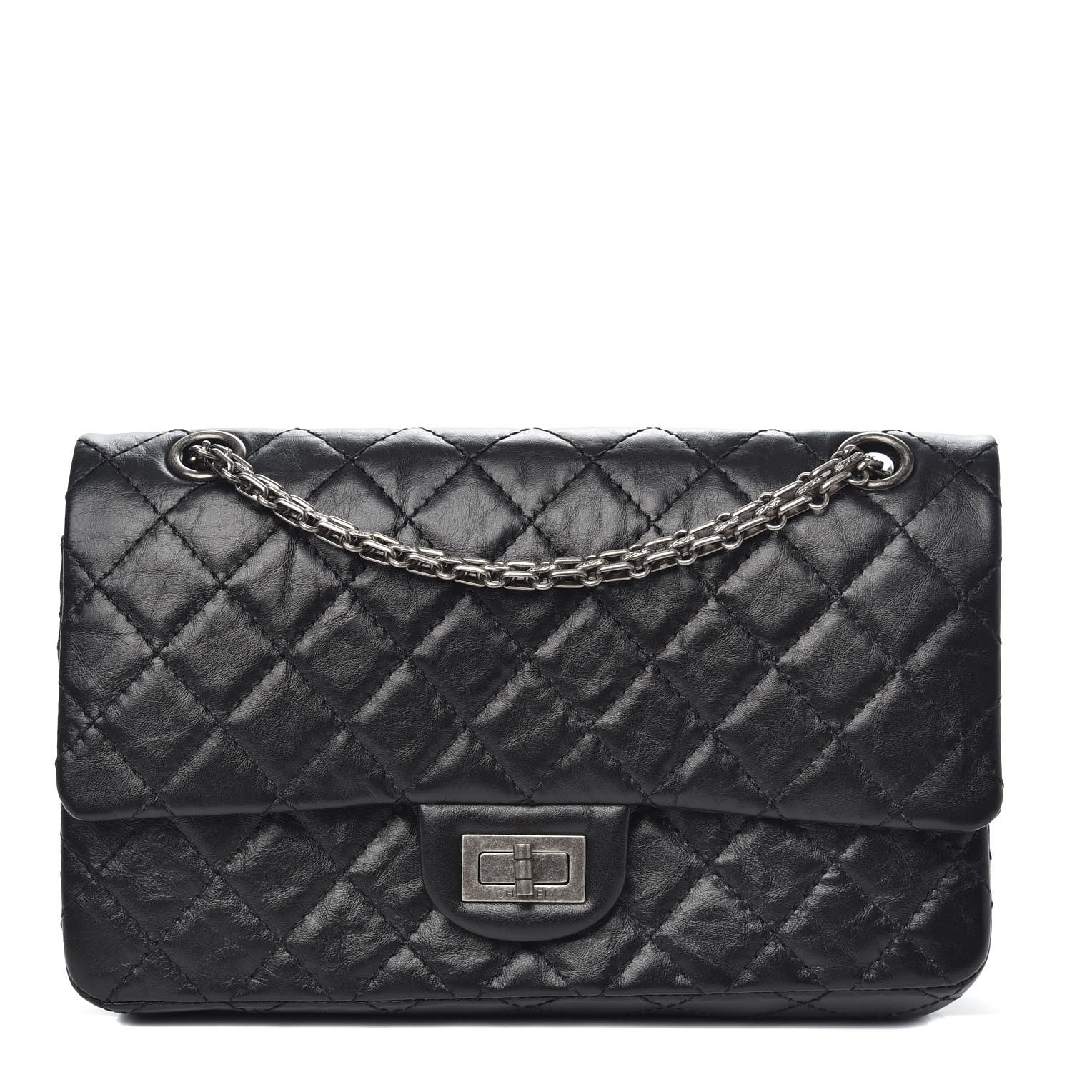 Chanel Aged Calfskin Quilted 2.55 Reissue 225 Flap Black 1 of 11
