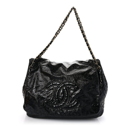 Chanel Vinyl XL Rock and Chain Flap Black 1 of 11