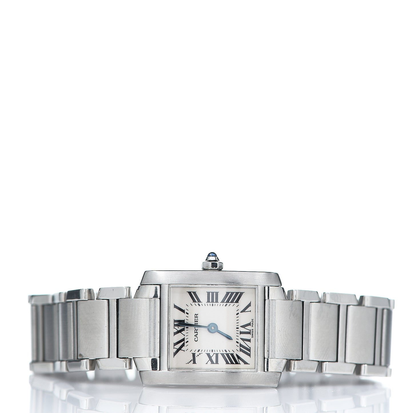 Stainless Steel 20mm Tank Francaise Quartz Watch