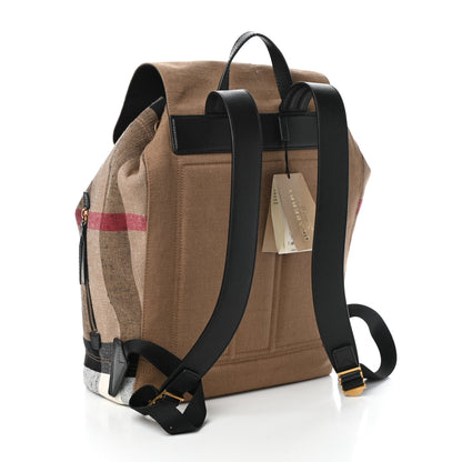 Burberry Canvas Mega Check Small Brookdale Backpack Black 2 of 9