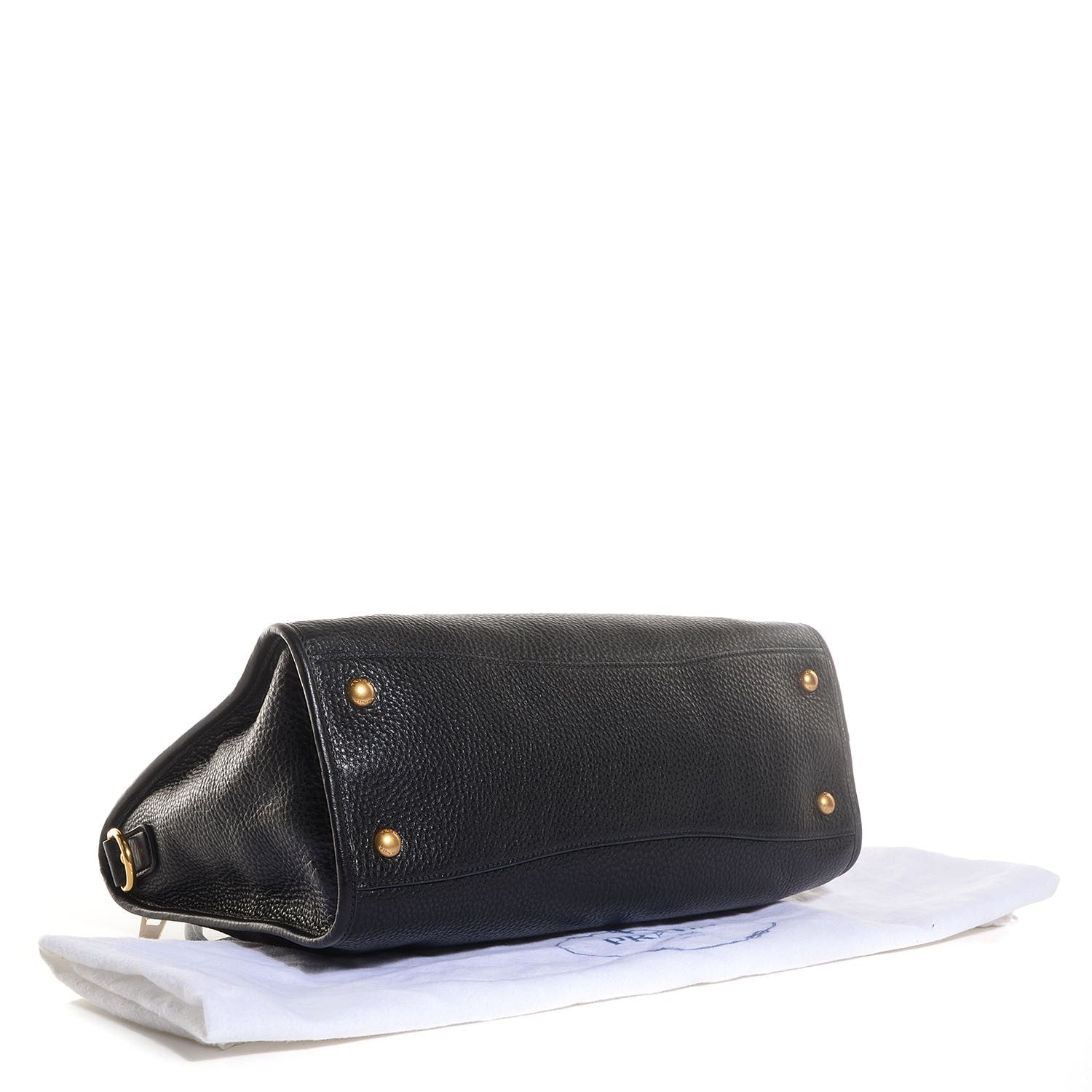 Prada Vitello Daino Tote Black 4 of 10