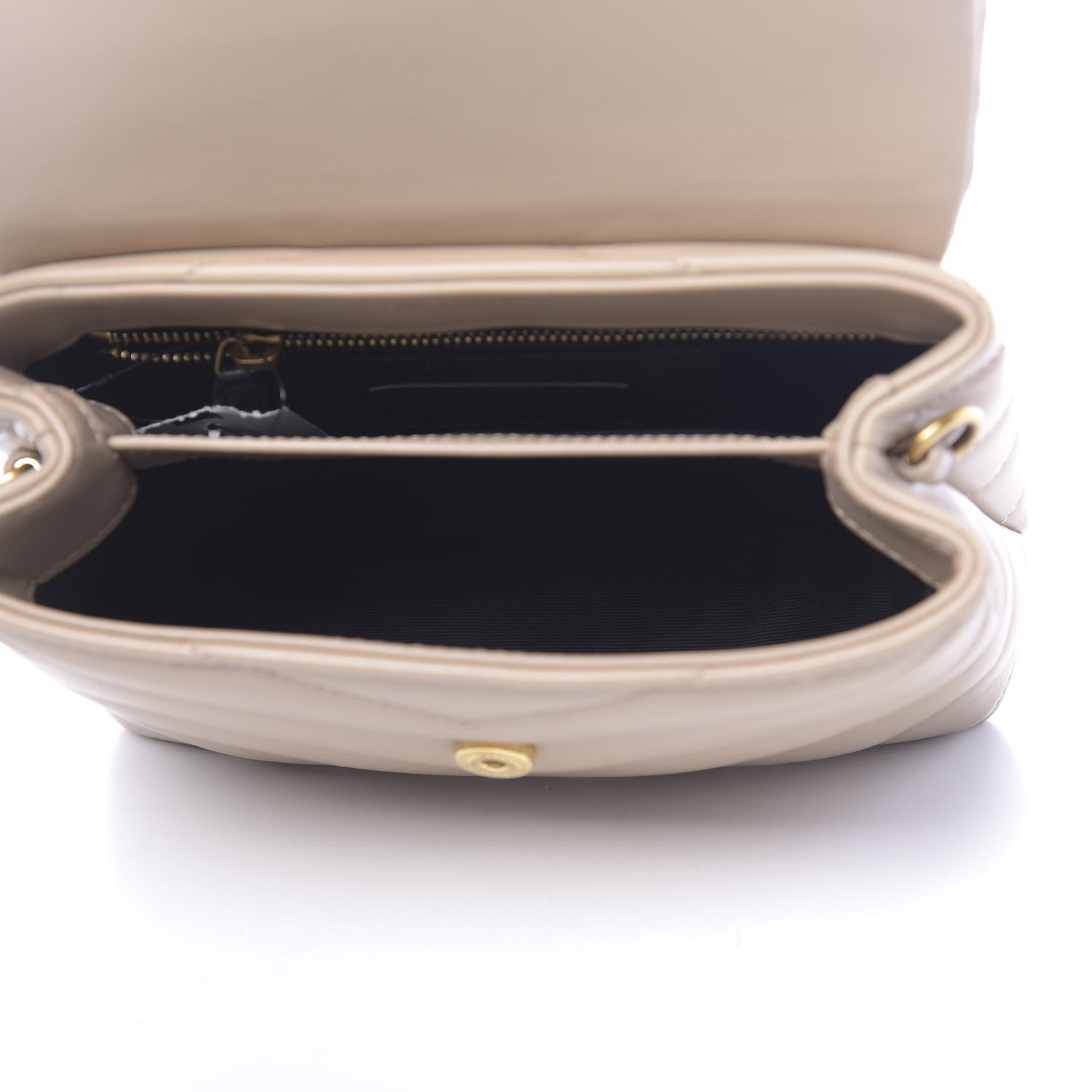 Saint Laurent Calfskin Y Quilted Monogram Toy Loulou Crossbody Bag Dark Beige 6 of 11