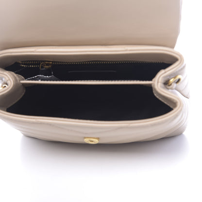 Saint Laurent Calfskin Y Quilted Monogram Toy Loulou Crossbody Bag Dark Beige 6 of 11