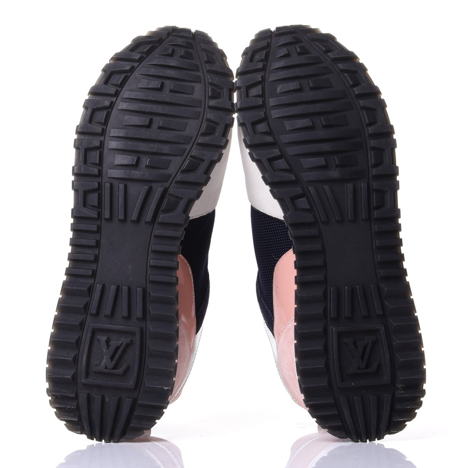 Louis Vuitton Suede Calfskin Run Away Sneakers 38.5 Blue Pink White 7 of 10