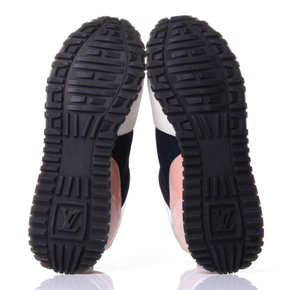 Louis Vuitton Suede Calfskin Run Away Sneakers 38.5 Blue Pink White 7 of 10