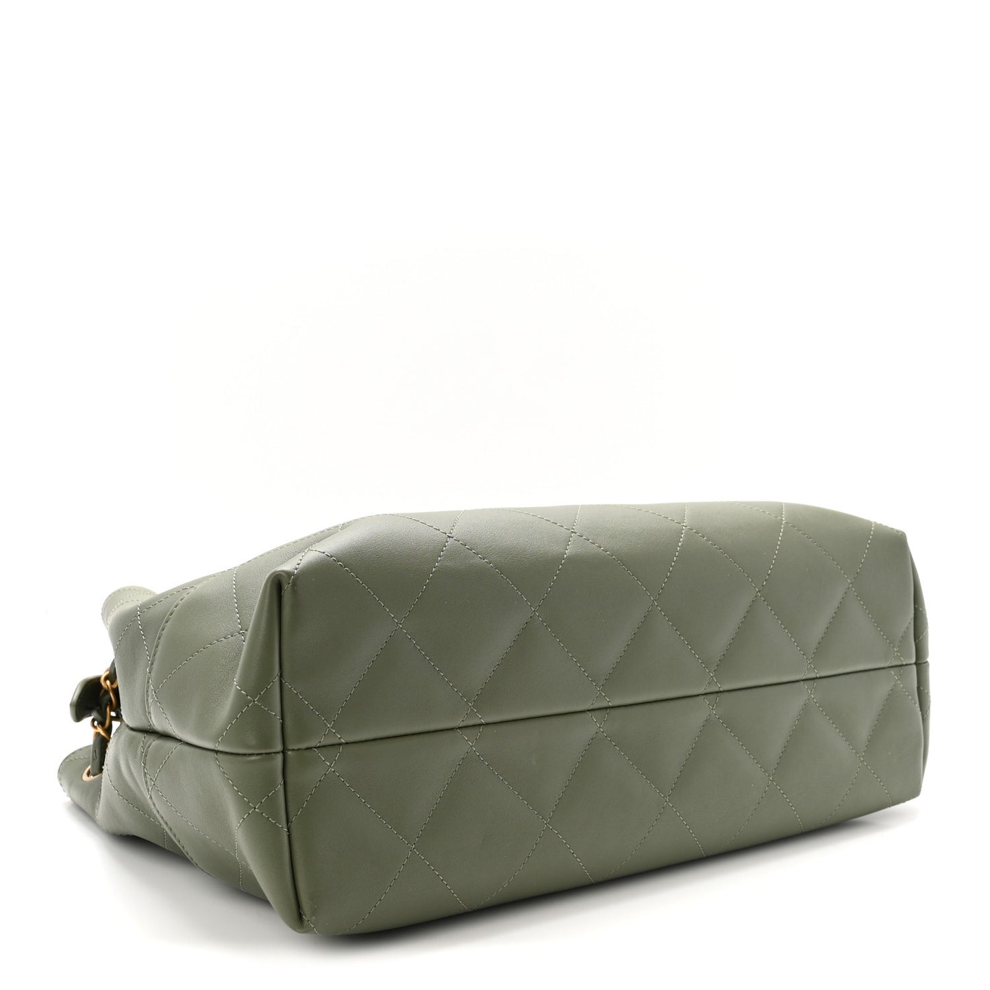 Calfskin Quilted Small Coco Base Shopping Bag Khaki