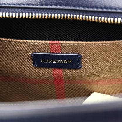 Burberry Calfskin Mega Check Small Banwell Tote Dark Canvas Blue 6 of 9