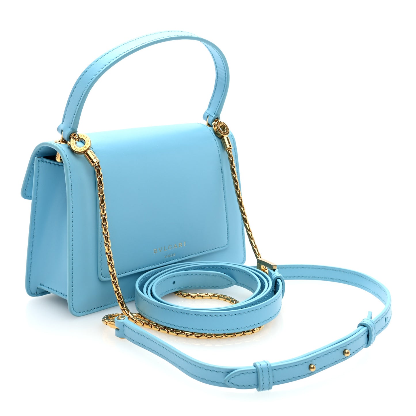 x ALEXANDER WANG Calfskin Serpenti Top Handle Belt Bag Baby Blue