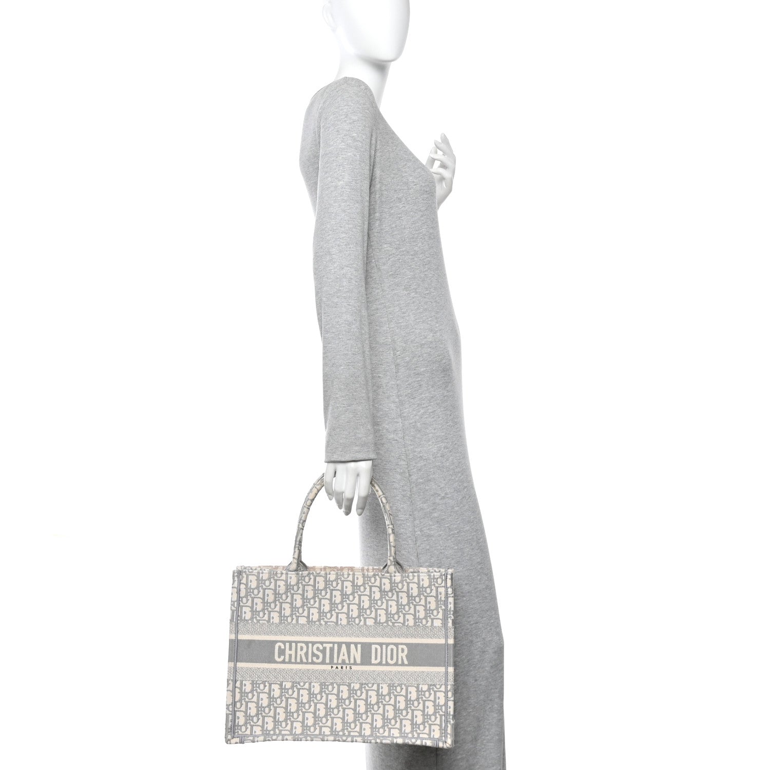 Christian Dior Oblique Medium Book Tote Grey 2 of 10