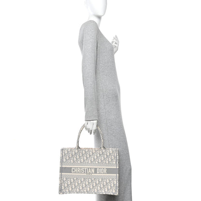 Christian Dior Oblique Medium Book Tote Grey 2 of 10