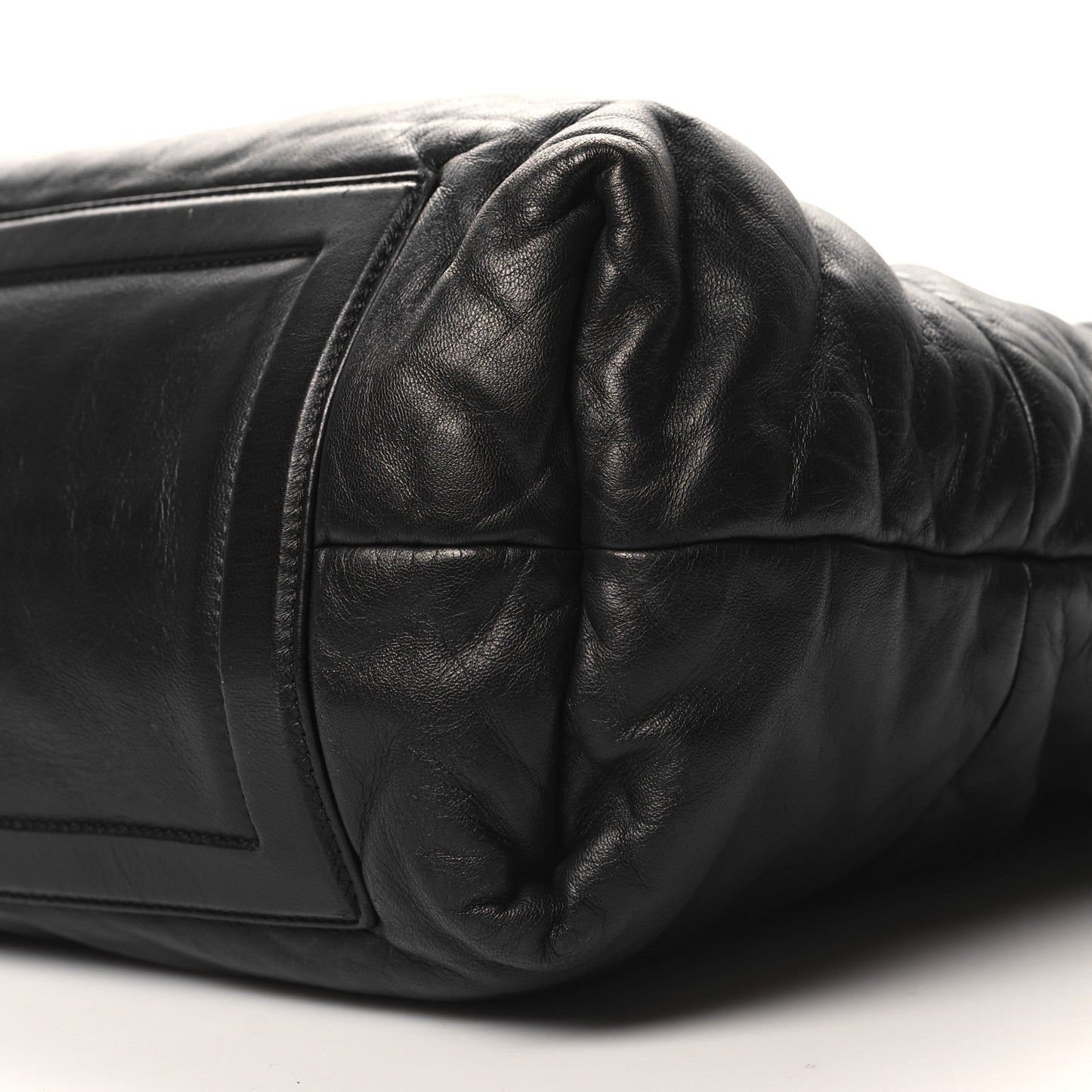 Lambskin COCO Cocoon Medium Zipped Tote Black