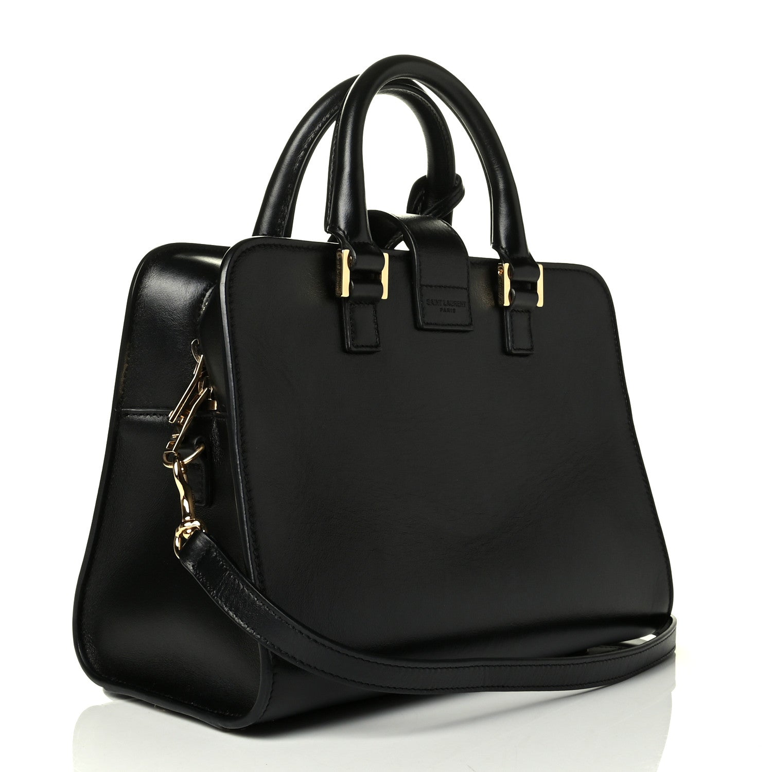 Saint Laurent Calfskin Monogram Baby Cabas Black 2 of 7