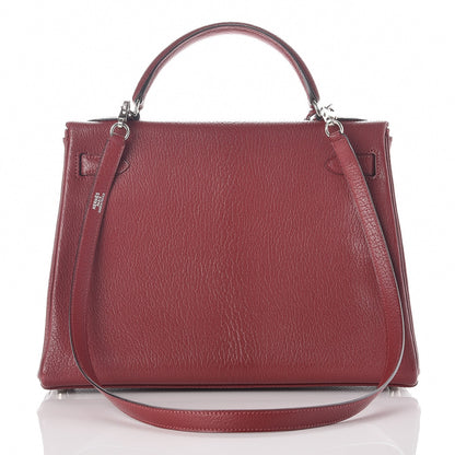 Hermes Chevre De Coromandel Kelly Retourne 32 Rouge H 8 of 38
