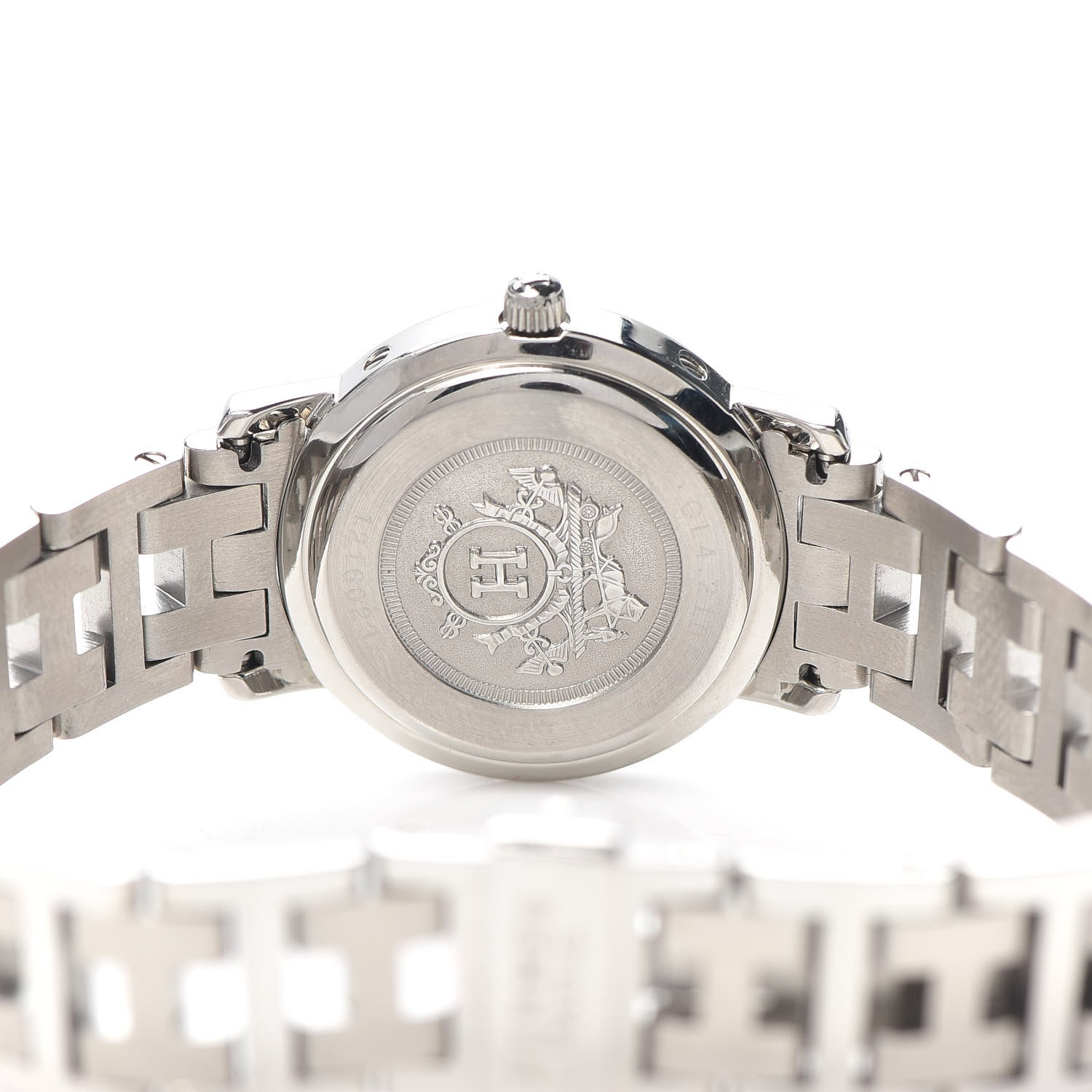 Hermes Stainless Steel 24mm Clipper Quartz Watch Gray 4 of 6