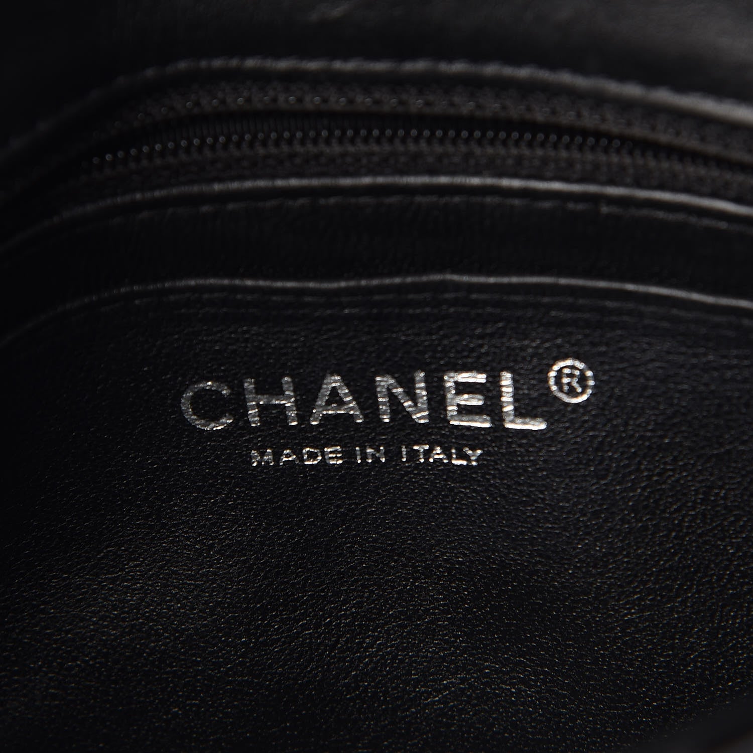 Chanel Striated Patent Calfskin Quilted Mini Rectangular Flap Dark Grey 7 of 15