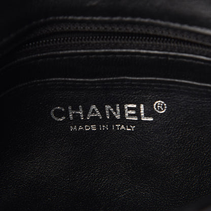 Chanel Striated Patent Calfskin Quilted Mini Rectangular Flap Dark Grey 7 of 15