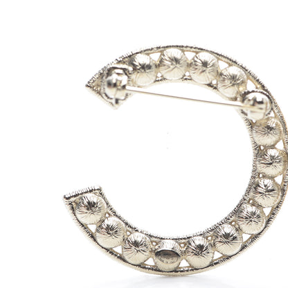 Chanel Crystal Cha-Nel Logo Brooch Set Gold 4 of 10