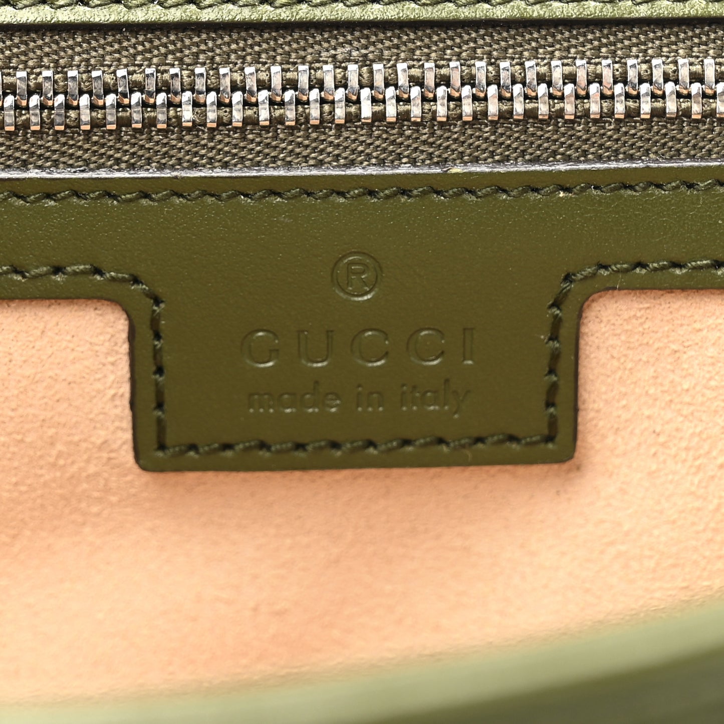 Calfskin Matelasse Aria Small GG Marmont Shoulder Bag Military Wood