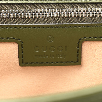Gucci Calfskin Matelasse Aria Small GG Marmont Shoulder Bag Military Wood 6 of 11
