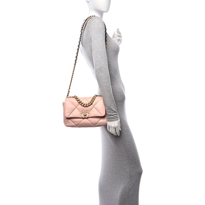 Chanel Lambskin Quilted Medium Chanel 19 Flap Light Pink 2 of 10