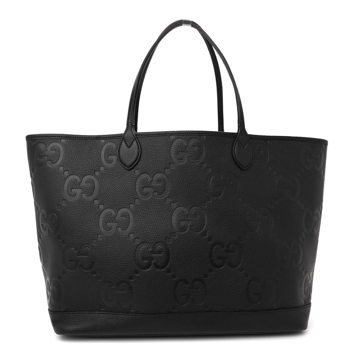 Monogram Jumbo GG Calfskin Web Large Shopping Tote Black