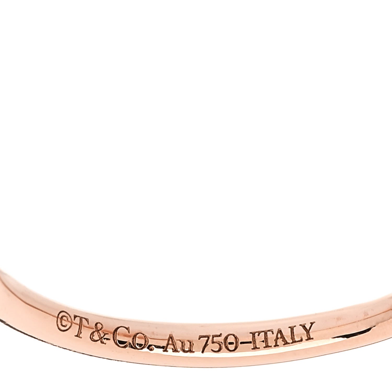 Tiffany 18K Rose Gold Diamond T Wire Ring 50 5.5 4 of 5
