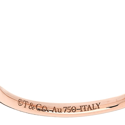 Tiffany 18K Rose Gold Diamond T Wire Ring 50 5.5 4 of 5