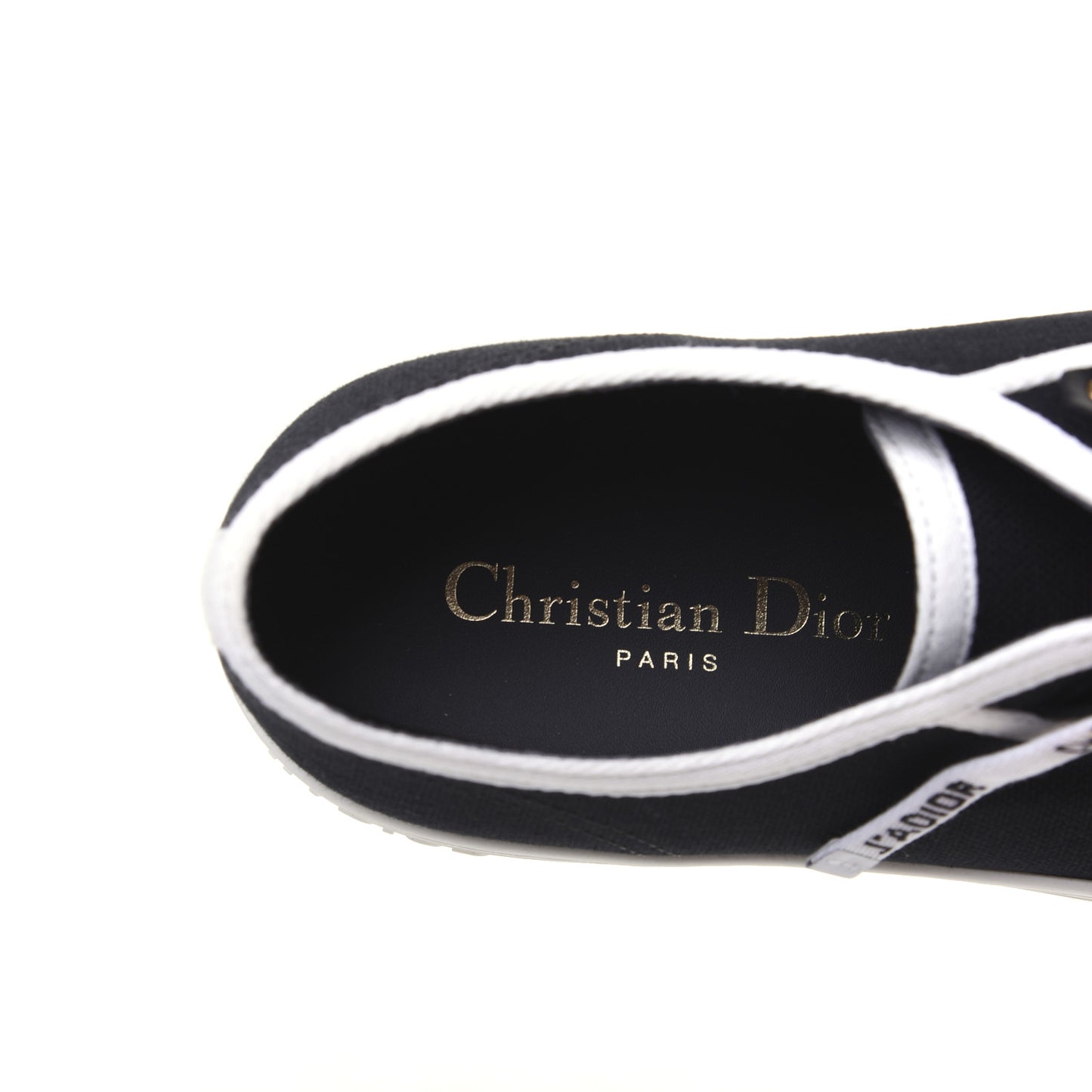 Canvas Walk'N'Dior Low Top Sneakers 38 Black