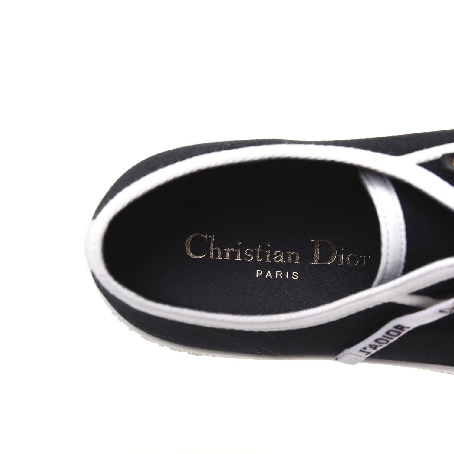 Christian Dior Canvas Walk'N'Dior Low Top Sneakers 38 Black 6 of 11