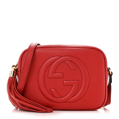 Gucci Pebbled Calfskin Small Soho Disco Bag Tabasco Red 1 of 14
