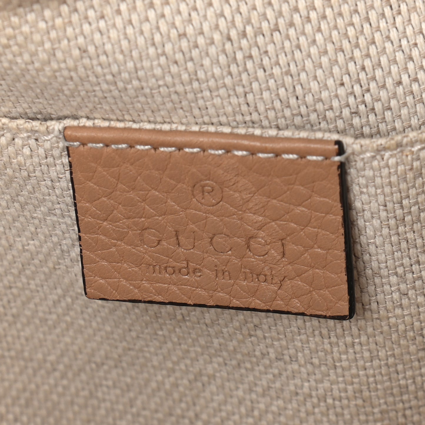Pebbled Calfskin Small Soho Disco Bag Camelia