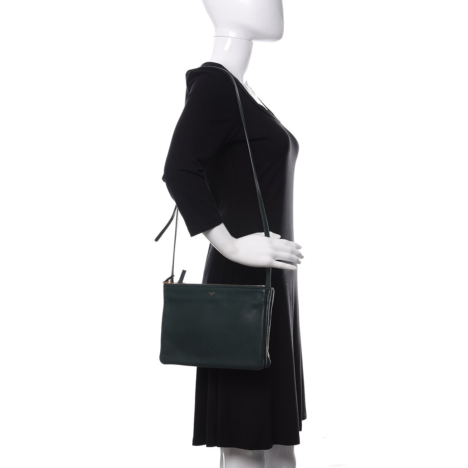 Celine Lambskin Large Trio Crossbody Bag Amazone 2 of 14