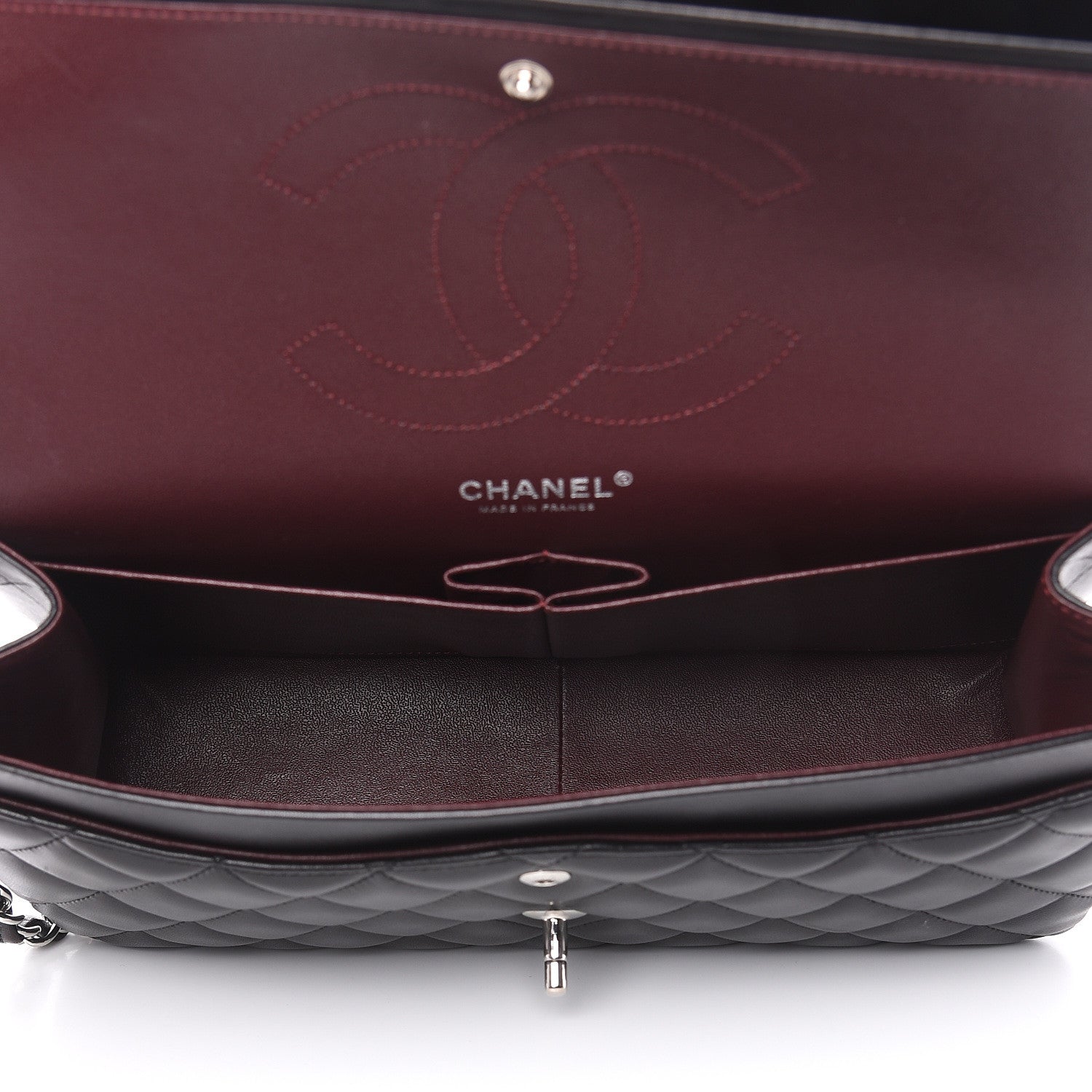 Chanel Lambskin Quilted Jumbo Double Flap Black 5 of 12